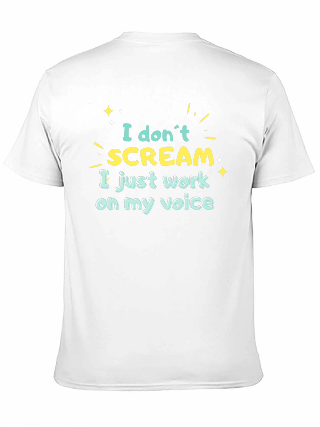 I Dont Scream Black Graphic T-Shirt