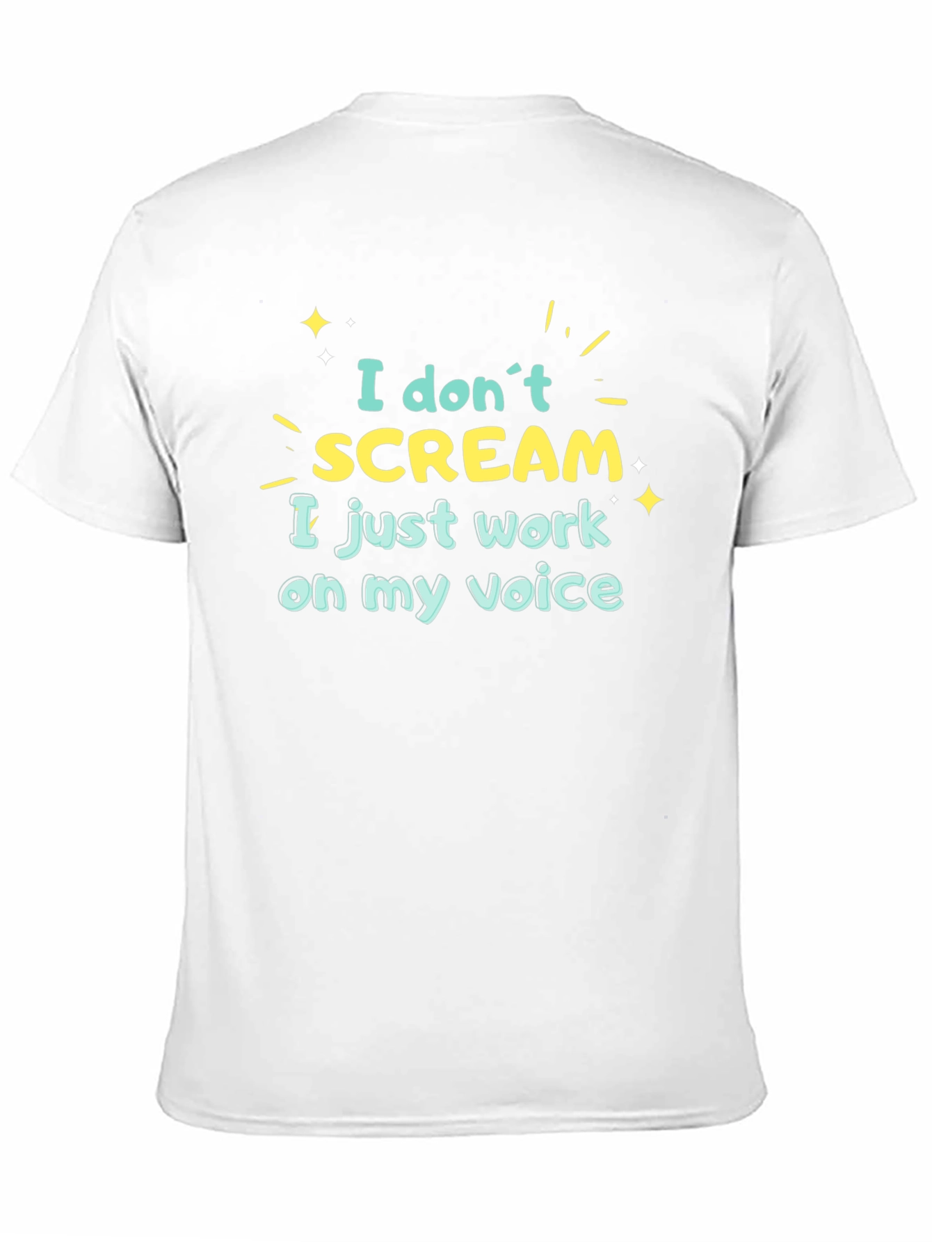 I Dont Scream Black Graphic T-Shirt