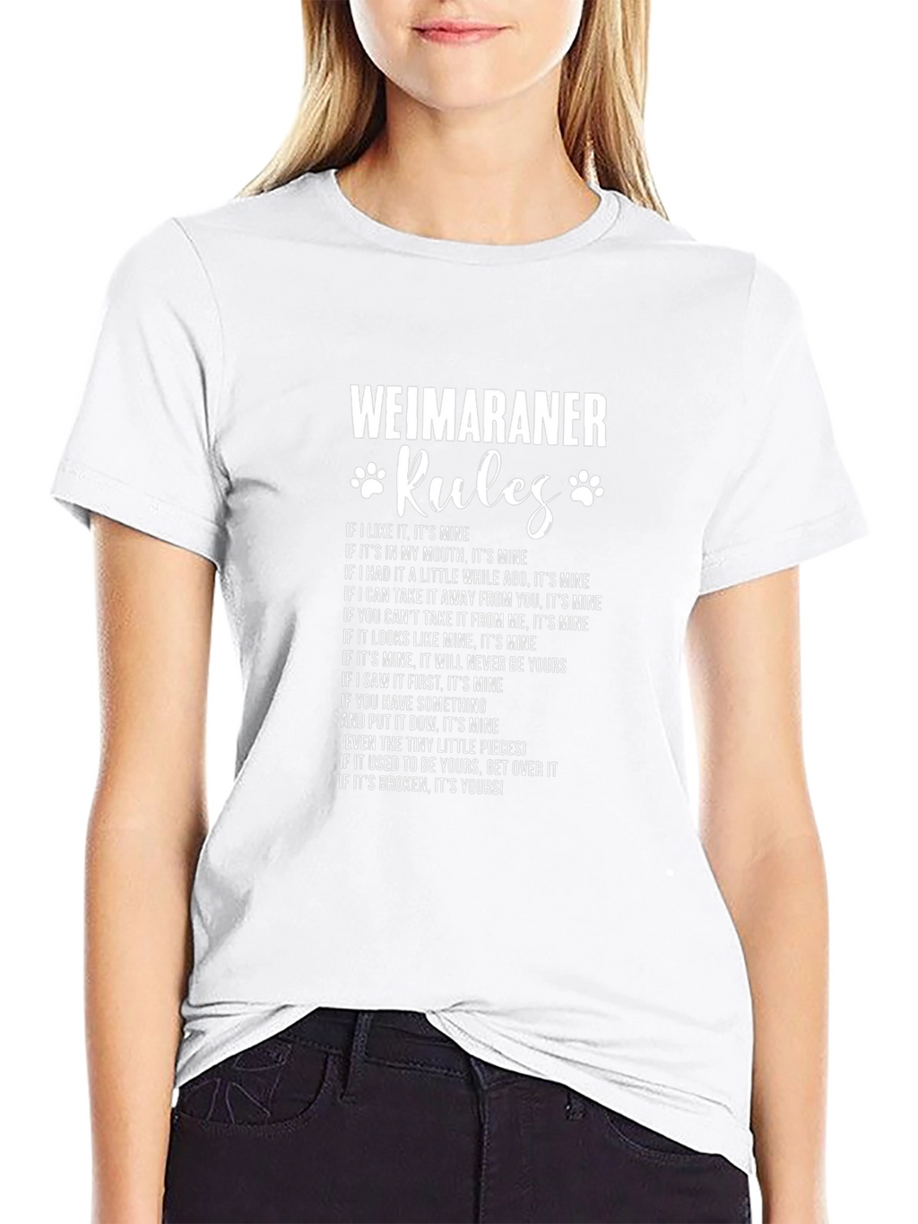 Weimaraner Rules T-Shirt - Dog Lover Gift