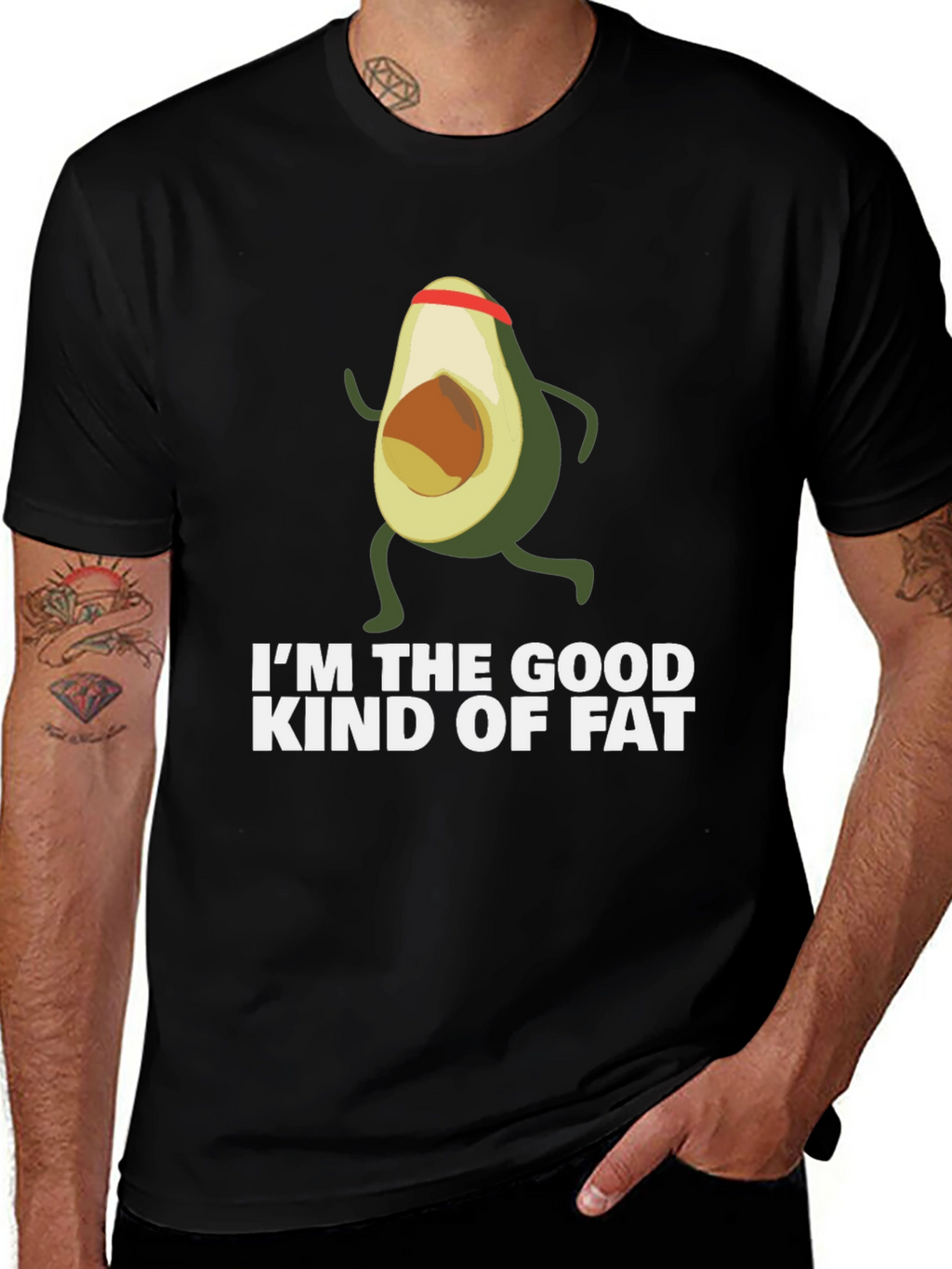 Avocado Good Fat Running T-Shirt - Funny Fitness Tee