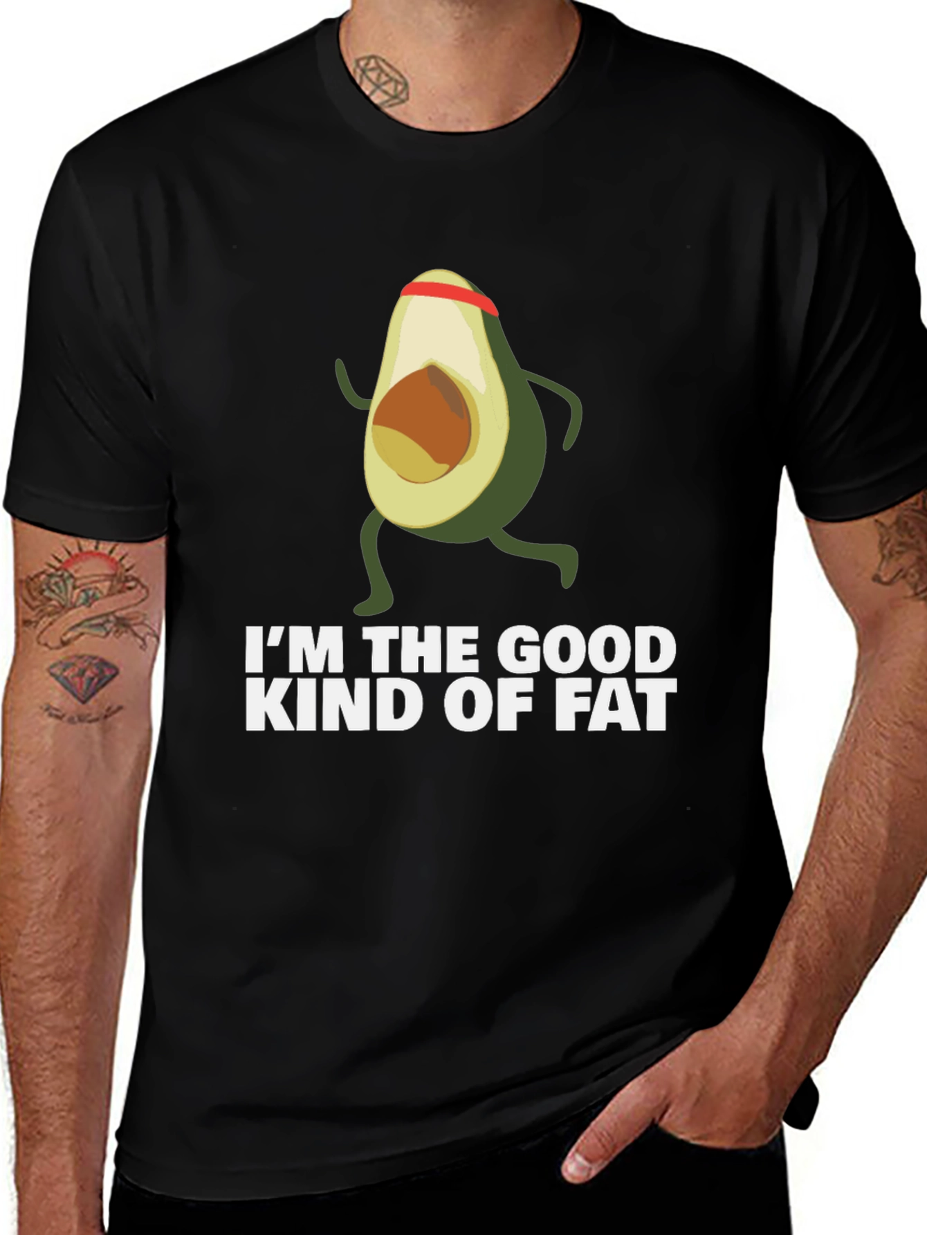 Avocado Good Fat Running T-Shirt - Funny Fitness Tee