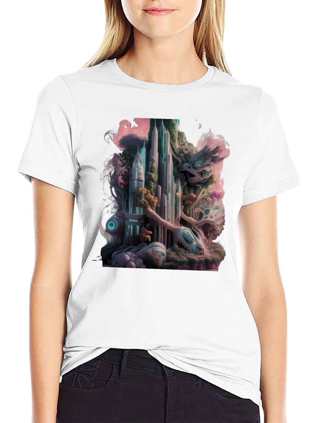 Surreal Cityscape Graphic Tee