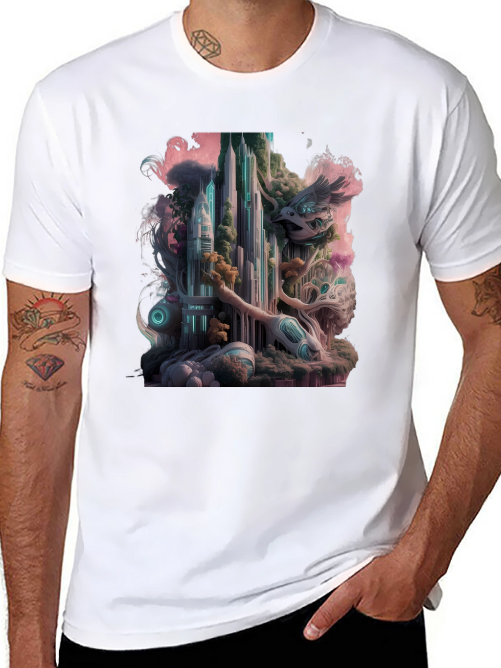 Surreal Cityscape Graphic Tee