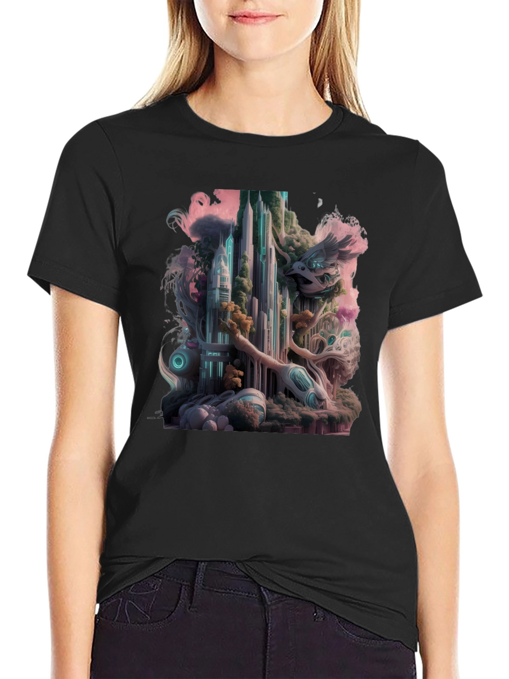 Surreal Cityscape Graphic Tee