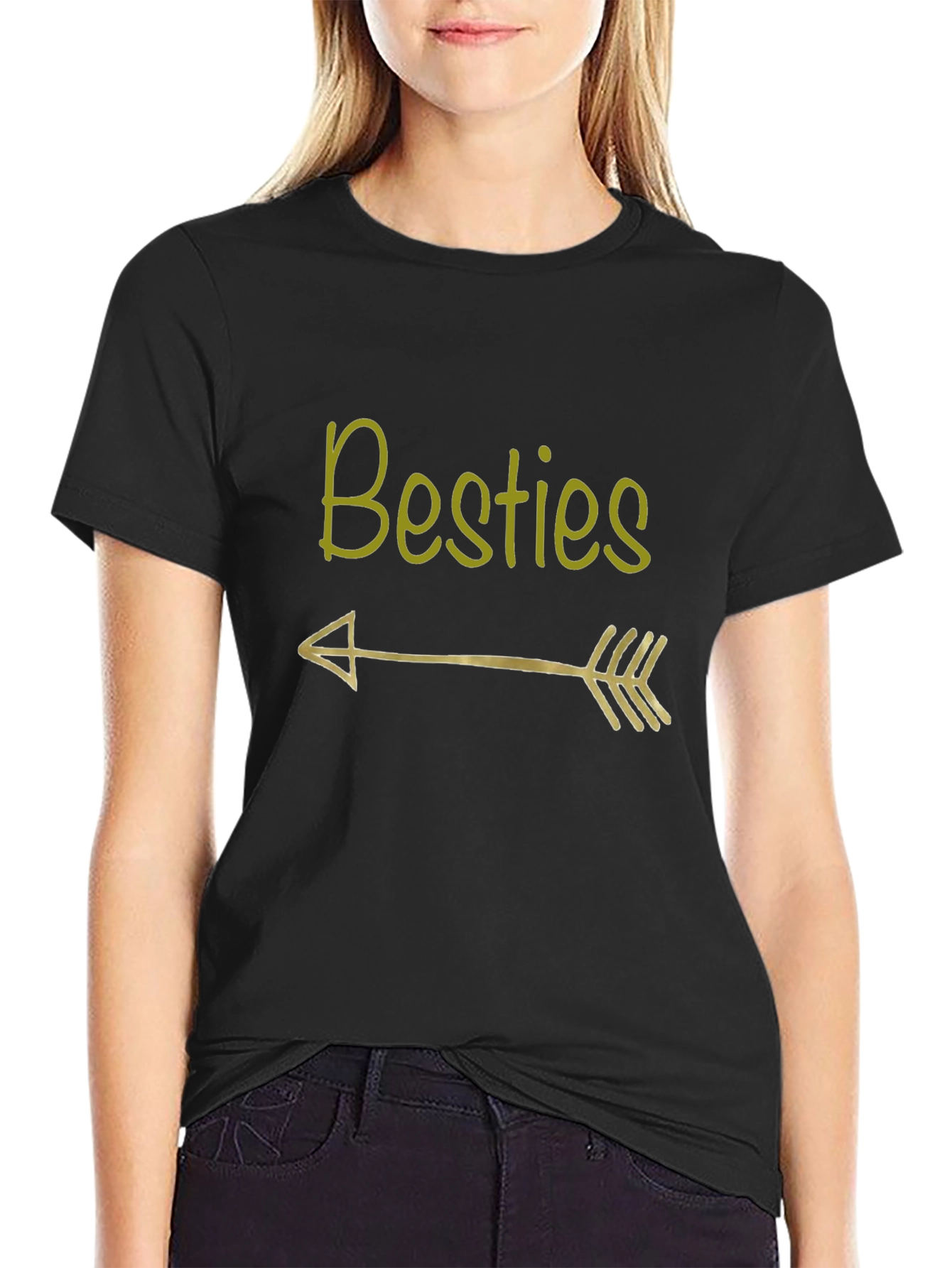 Besties Arrow Graphic Tee - Trendy Casual Top