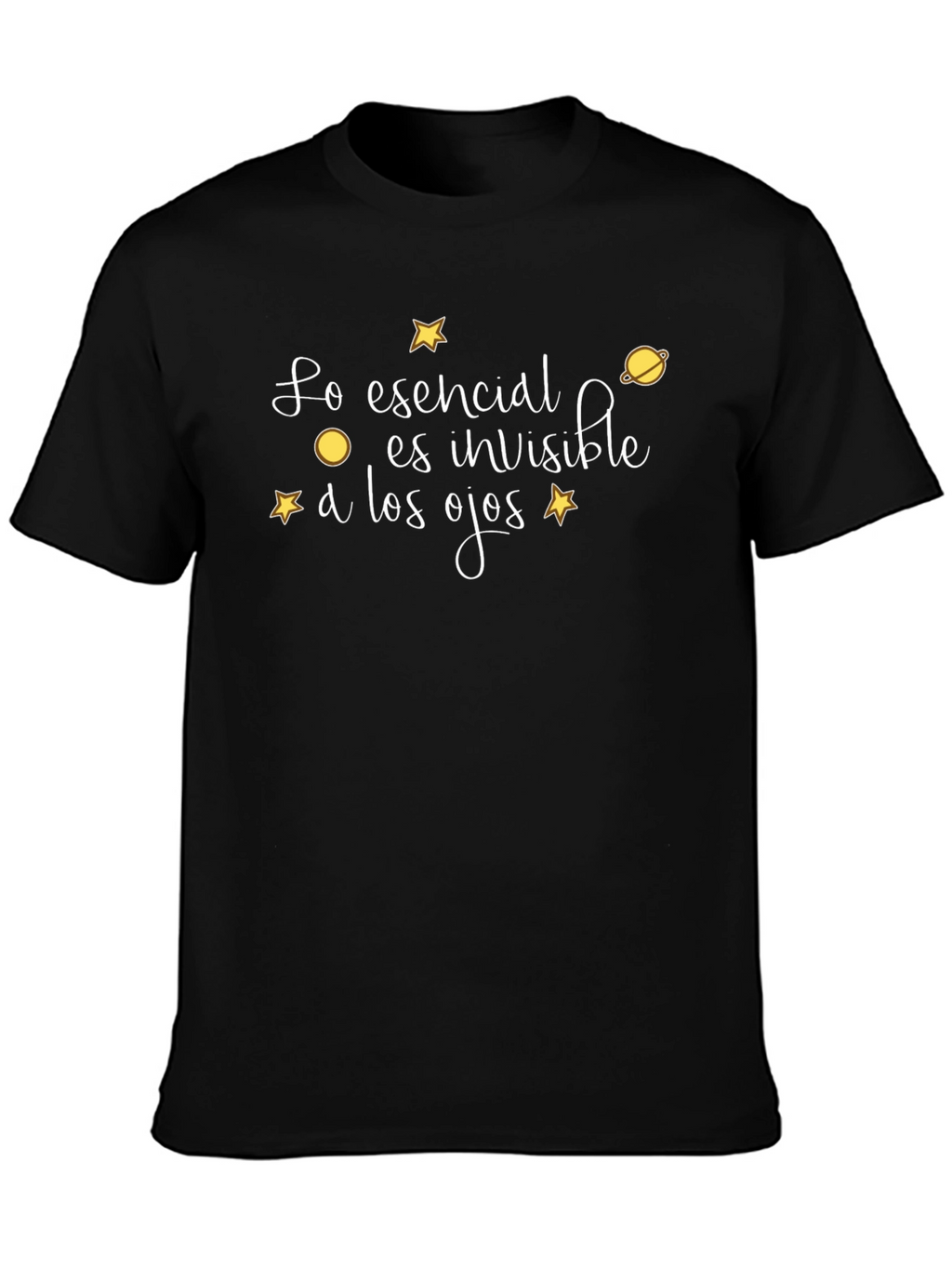 Essential is Invisible T-Shirt - Black Cotton Crew Neck