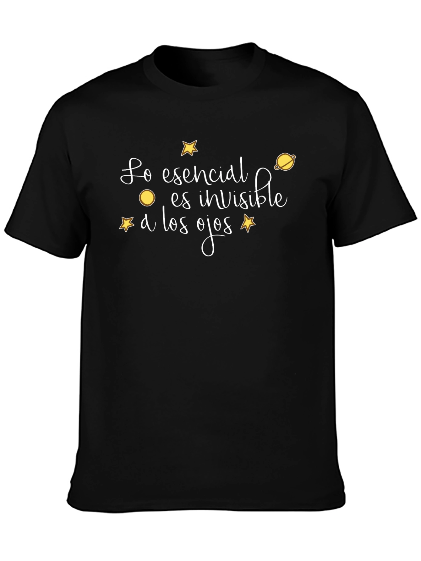 Essential is Invisible T-Shirt - Black Cotton Crew Neck