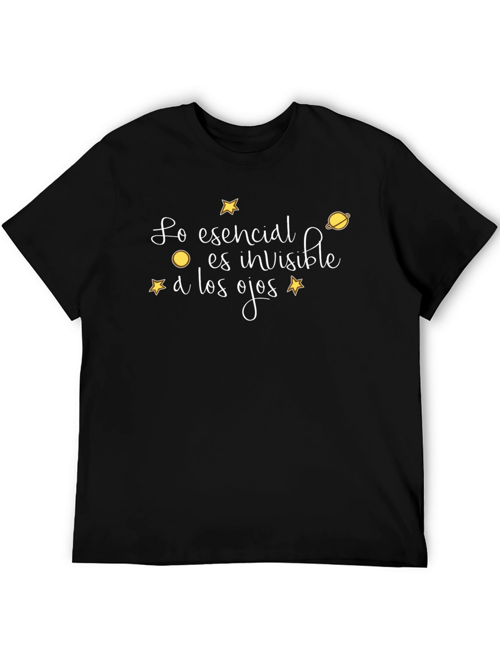 Essential is Invisible T-Shirt - Black Cotton Crew Neck