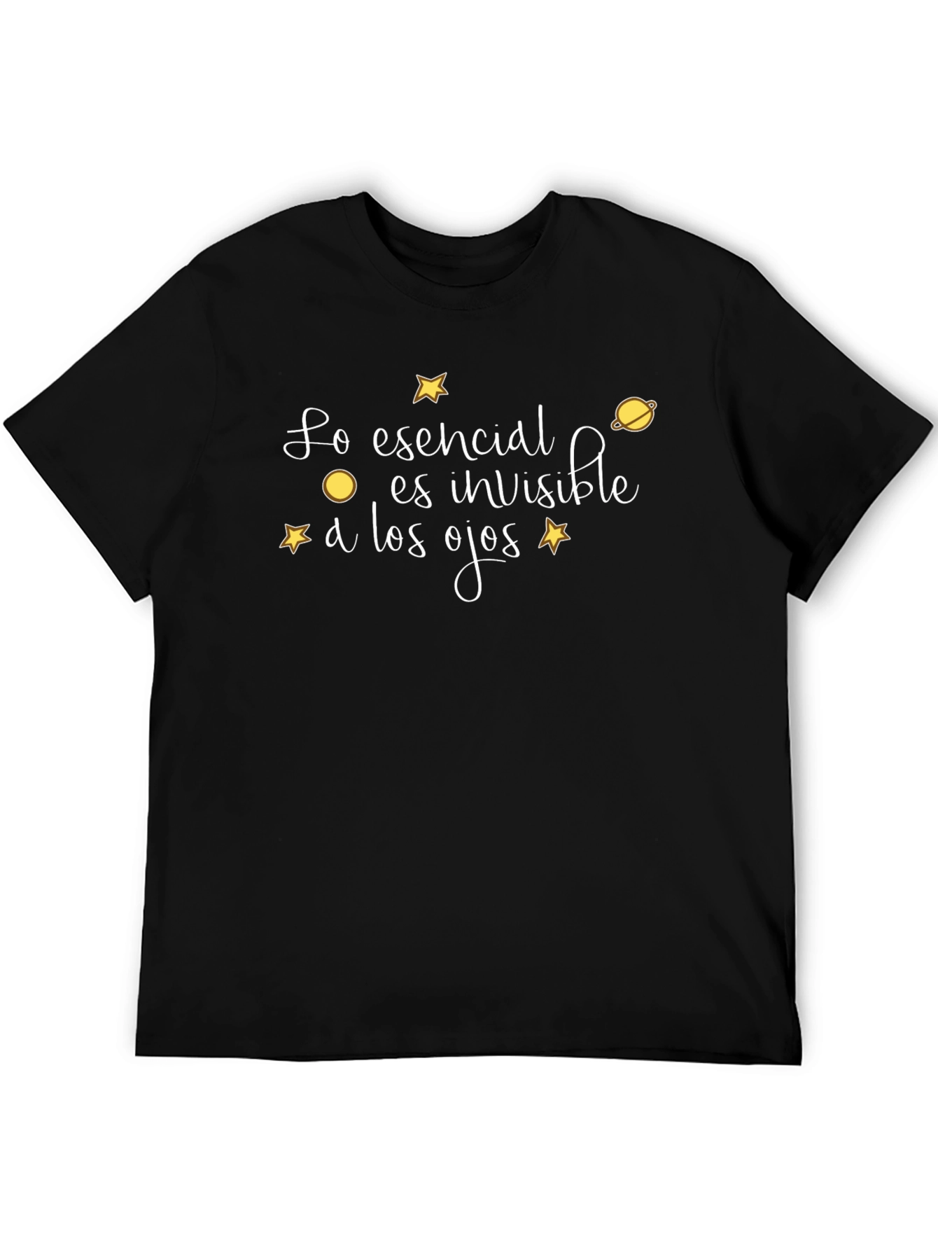 Essential is Invisible T-Shirt - Black Cotton Crew Neck