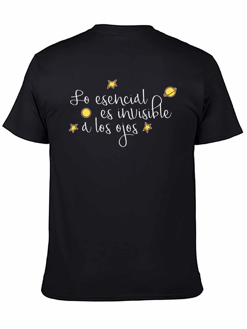 Essential is Invisible T-Shirt - Black Cotton Crew Neck