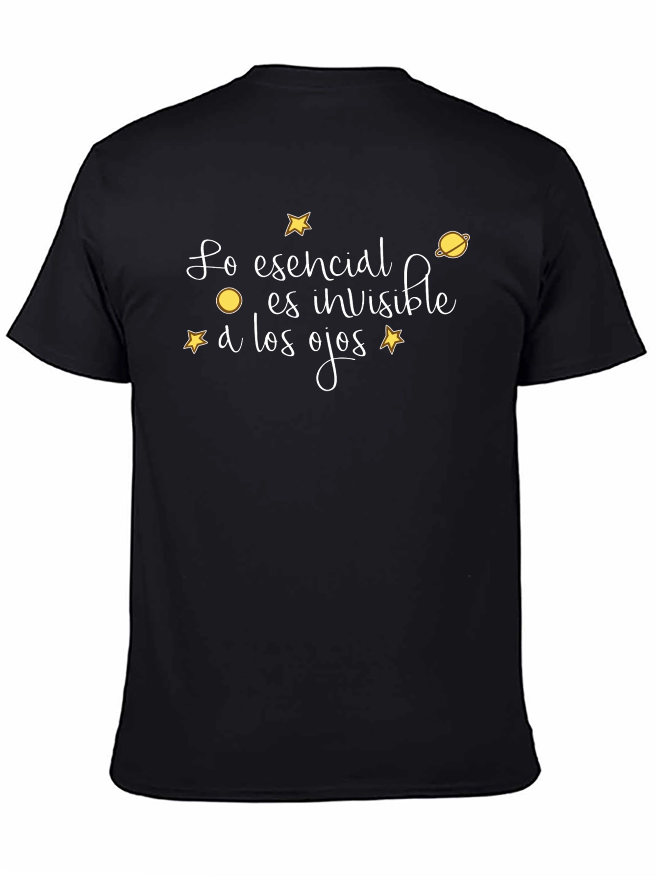 Essential is Invisible T-Shirt - Black Cotton Crew Neck