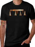 No Trespassing Tee - Barrier & Cones Graphic