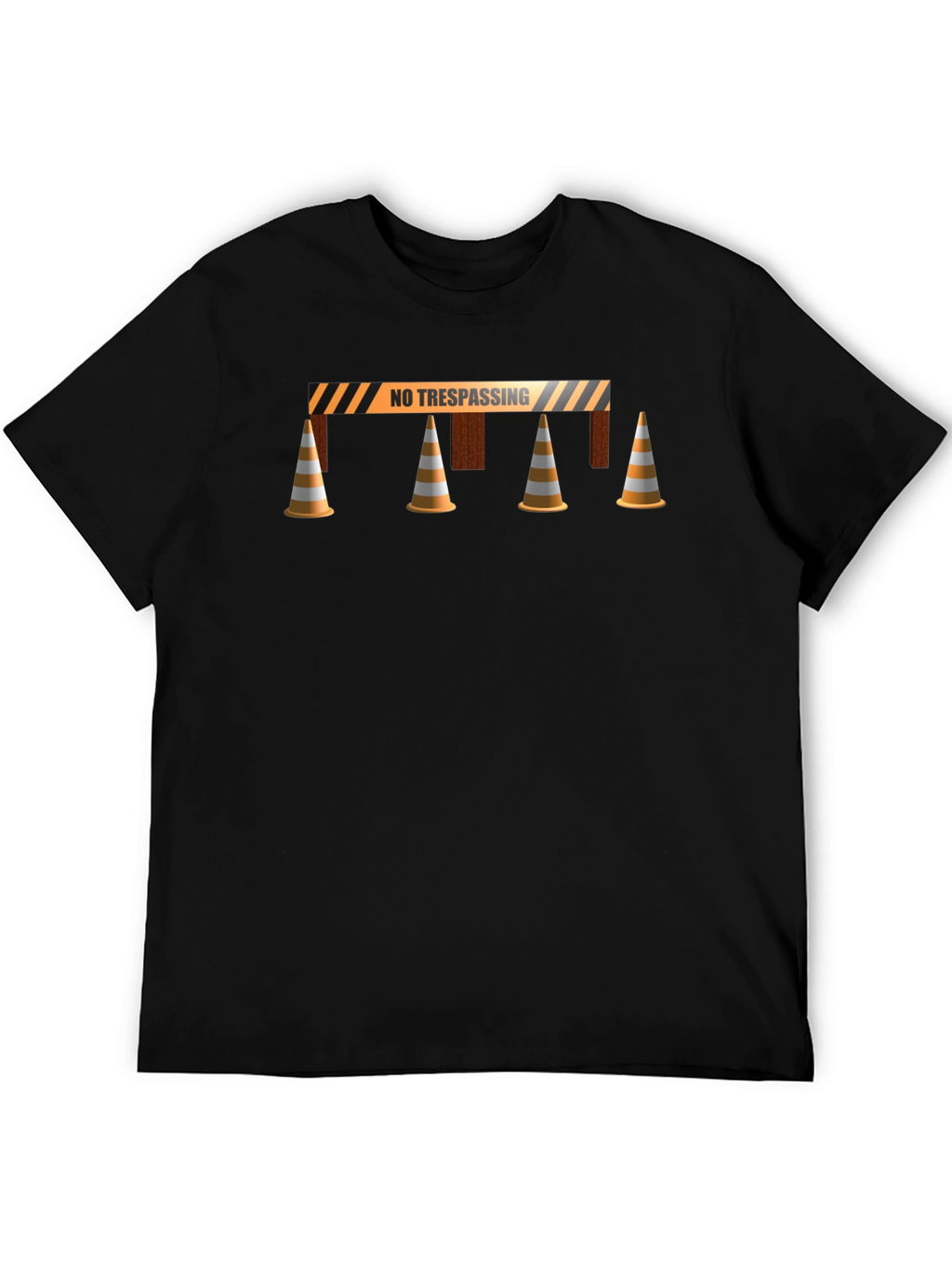 No Trespassing Tee - Barrier & Cones Graphic
