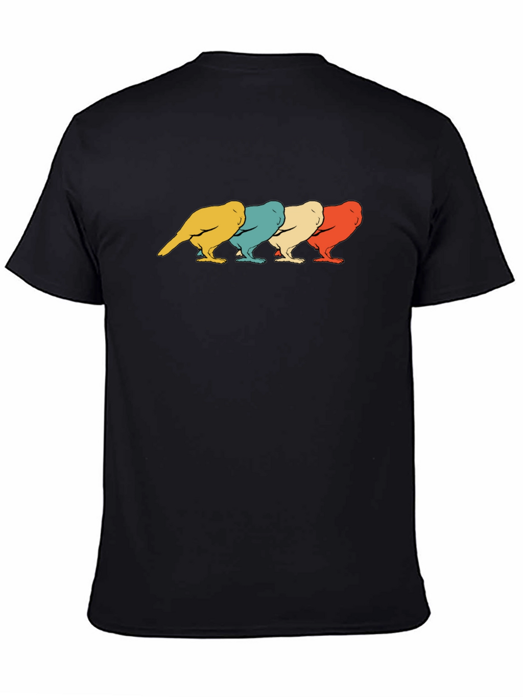 Retro Bird Graphic T-Shirt - Mens Black Tee
