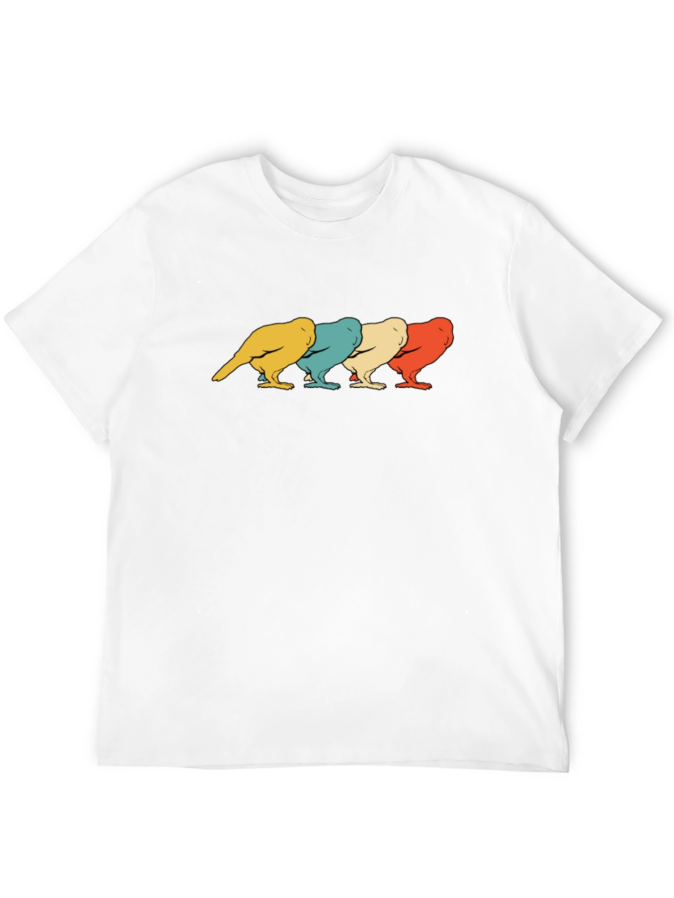 Retro Bird Graphic T-Shirt - Mens Black Tee