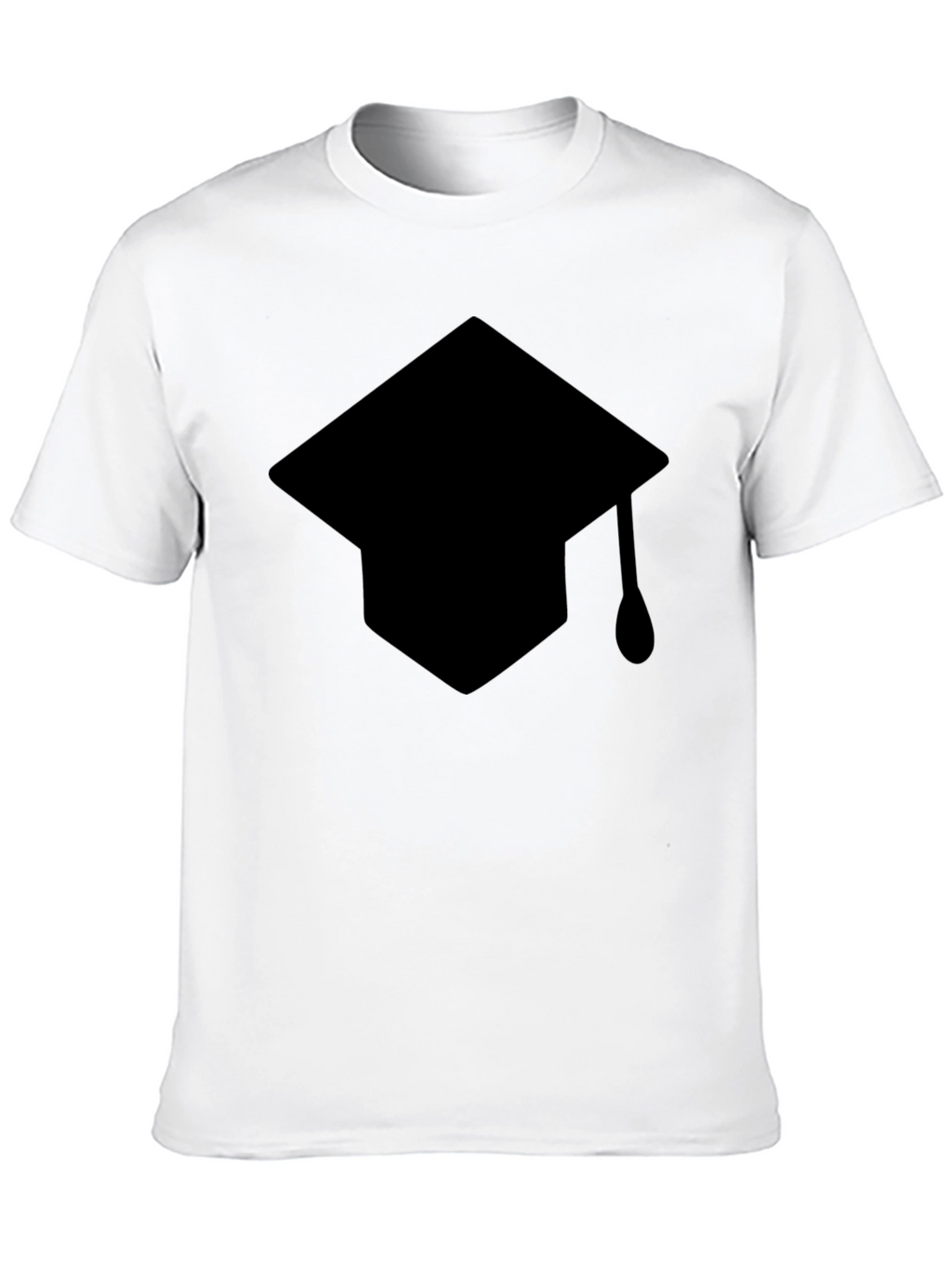 Graduation Cap Graphic T-Shirt - Black