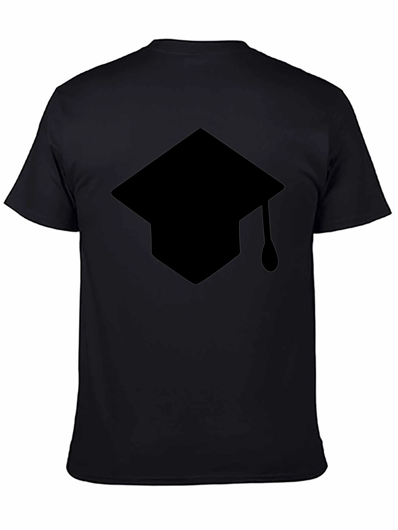 Graduation Cap Graphic T-Shirt - Black
