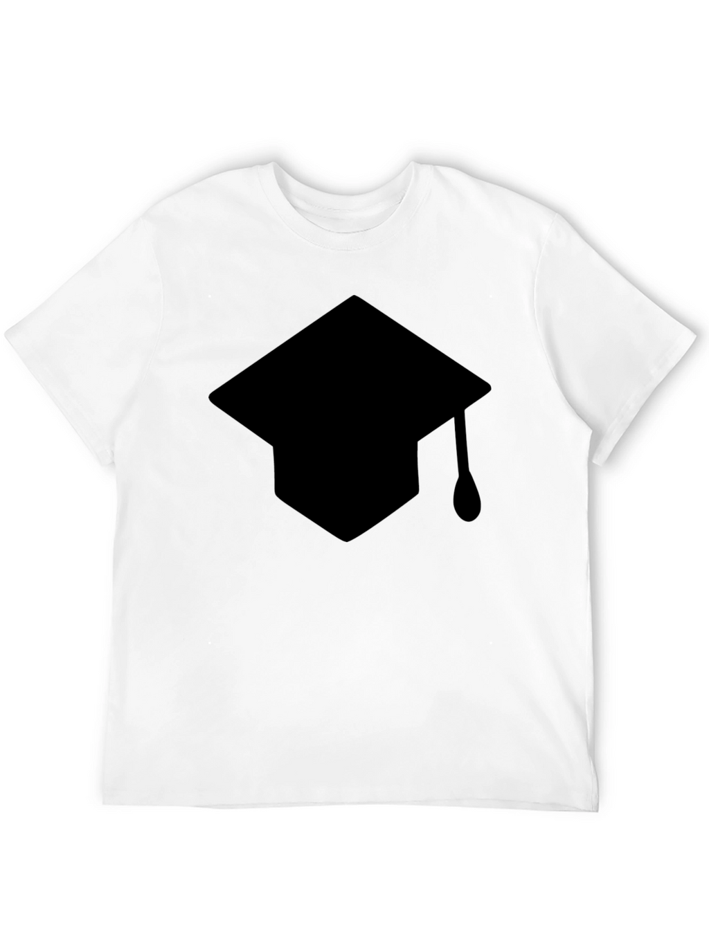 Graduation Cap Graphic T-Shirt - Black