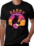 Daddy Bear Guitar T-Shirt - Cool Musician Dad Tee