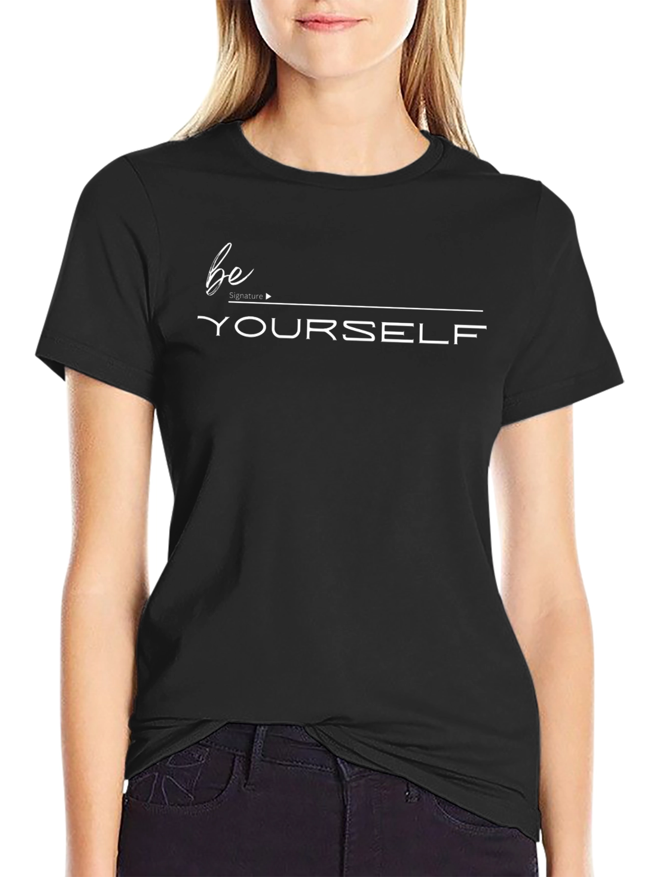 Be Yourself Graphic Tee - Stylish Black T-Shirt