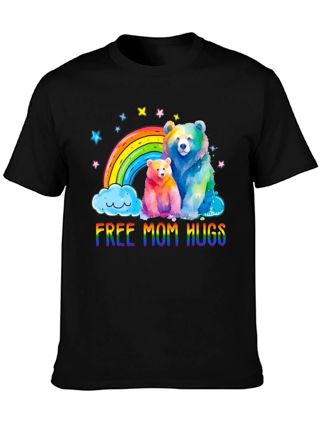 Rainbow Bears Mom Hugs T-Shirt