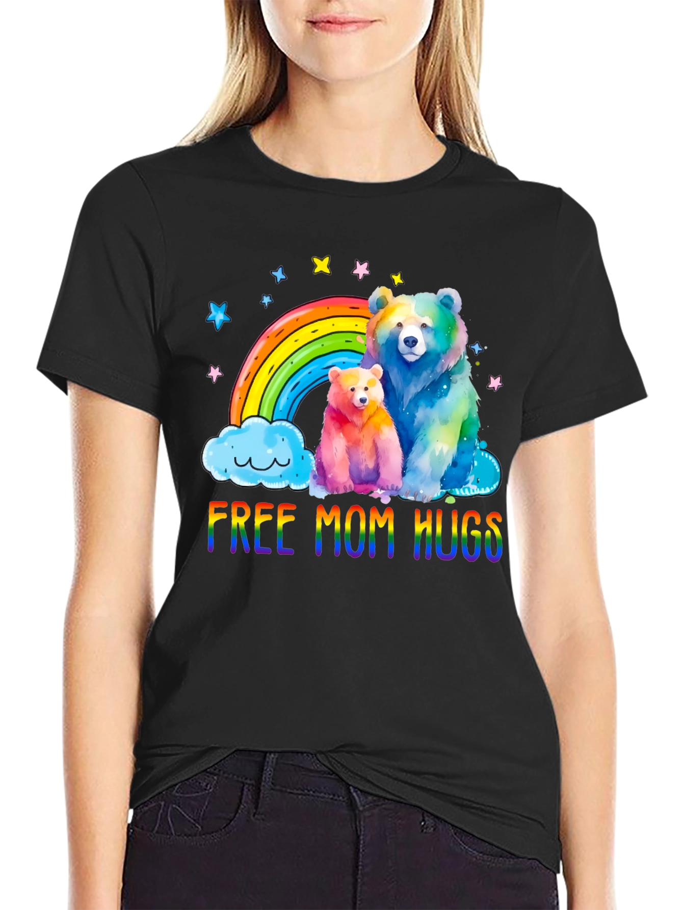 Rainbow Bears Mom Hugs T-Shirt