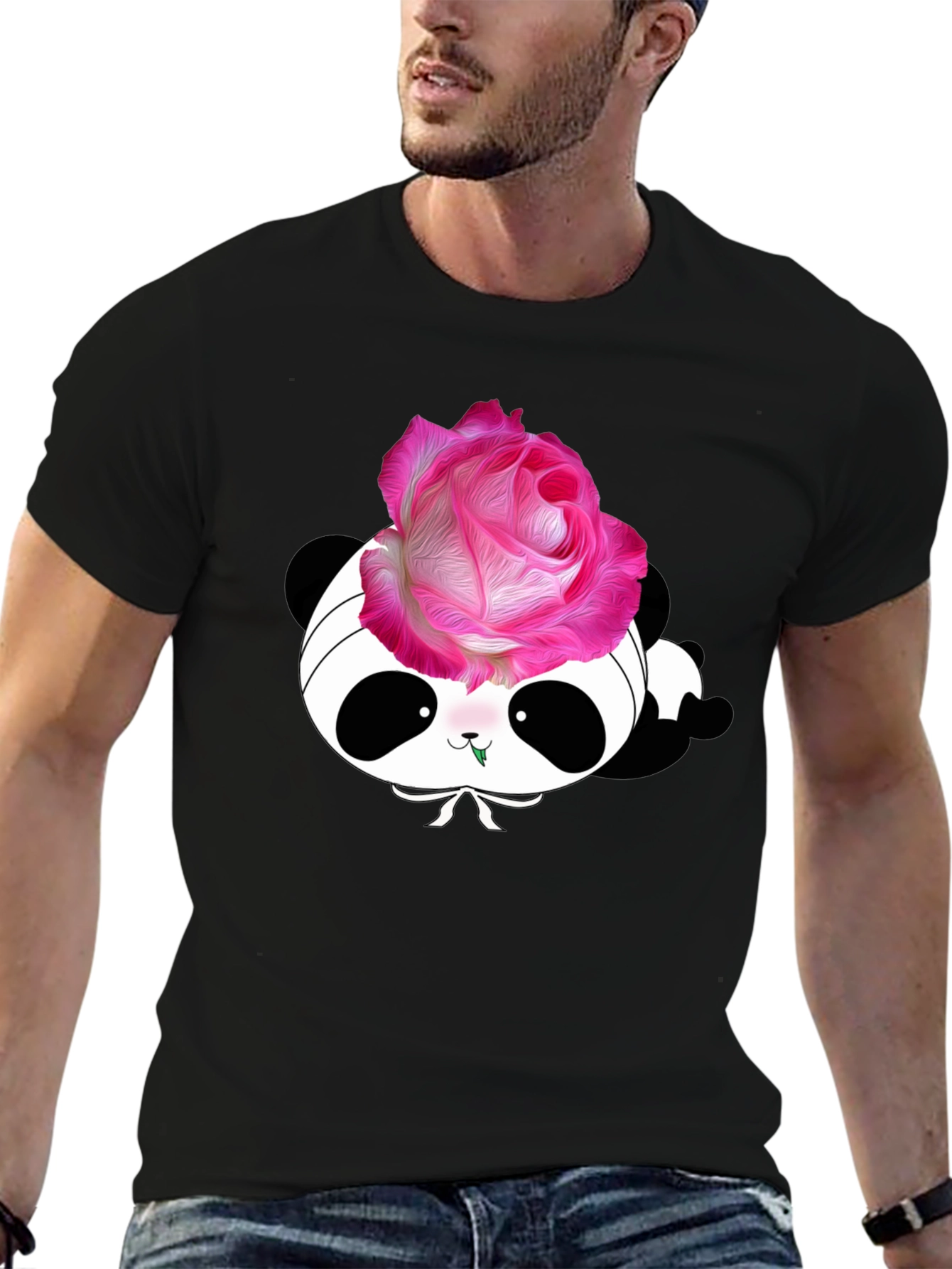 Panda Rose T-Shirt - Stylish Graphic Tee