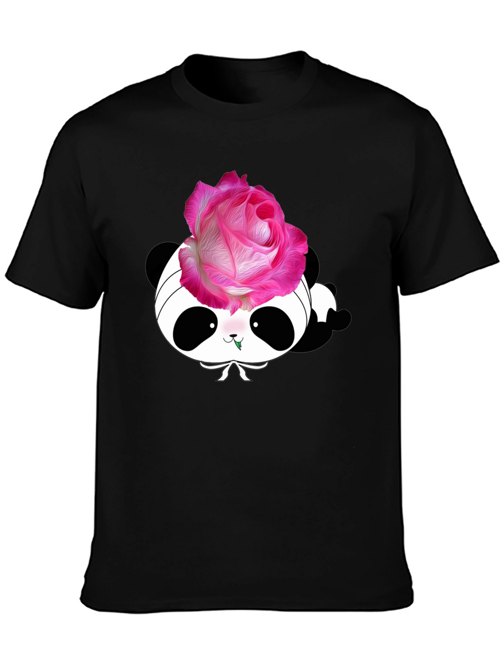 Panda Rose T-Shirt - Stylish Graphic Tee