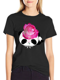 Panda Rose T-Shirt - Stylish Graphic Tee