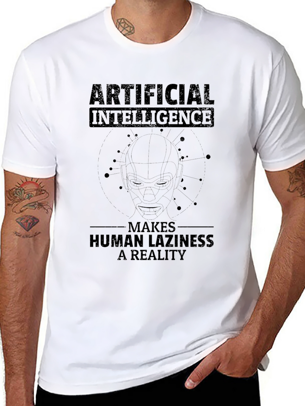 Artificial Intelligence T-Shirt - Human Laziness Reality