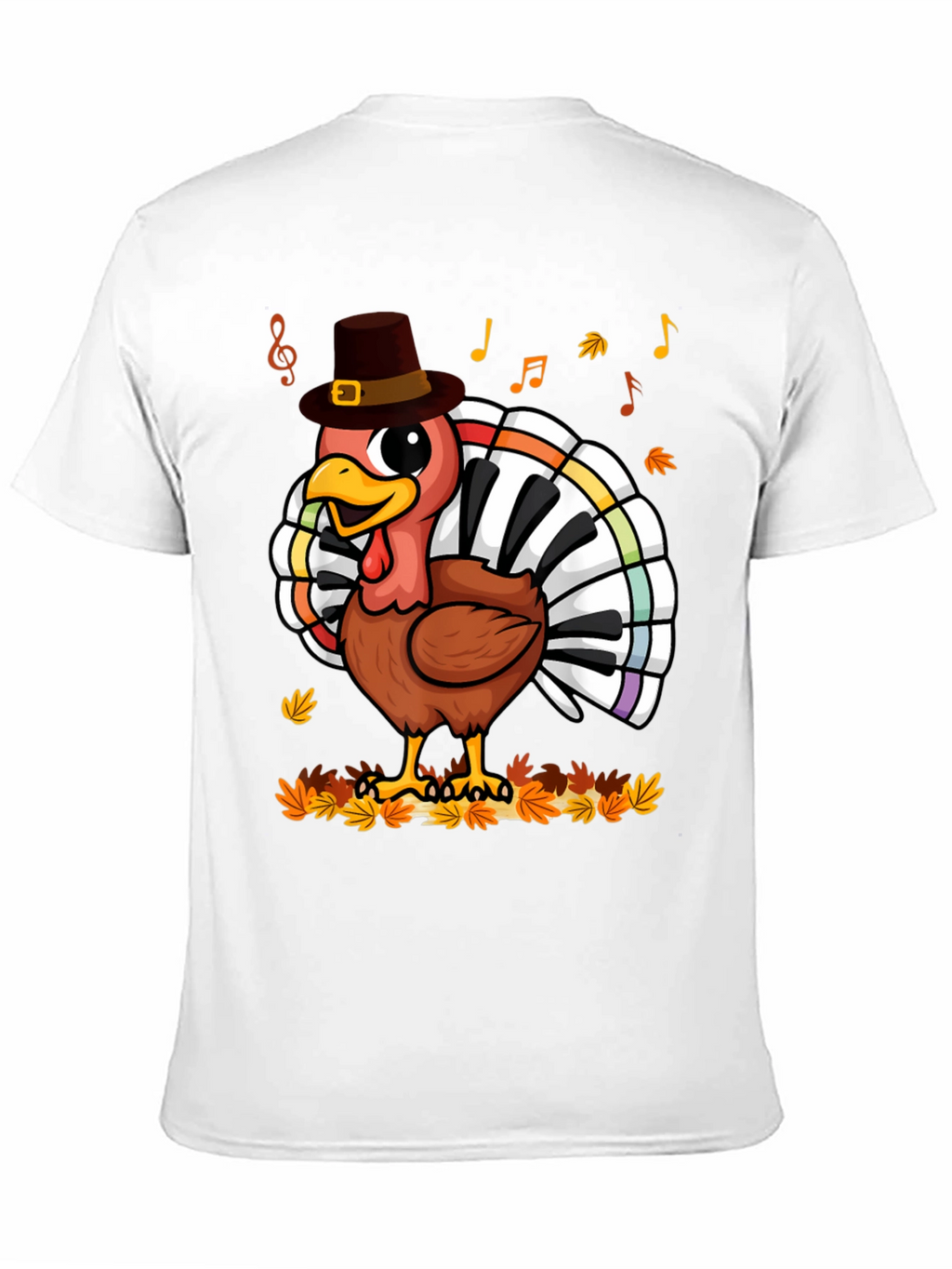 Thanksgiving Turkey Piano Keyboard T-Shirt