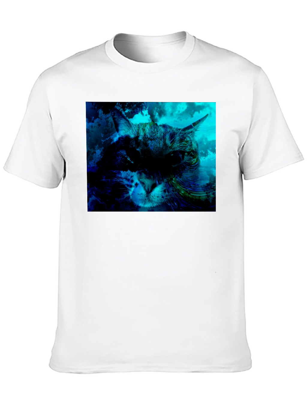 Cat Graphic T-Shirt - Black
