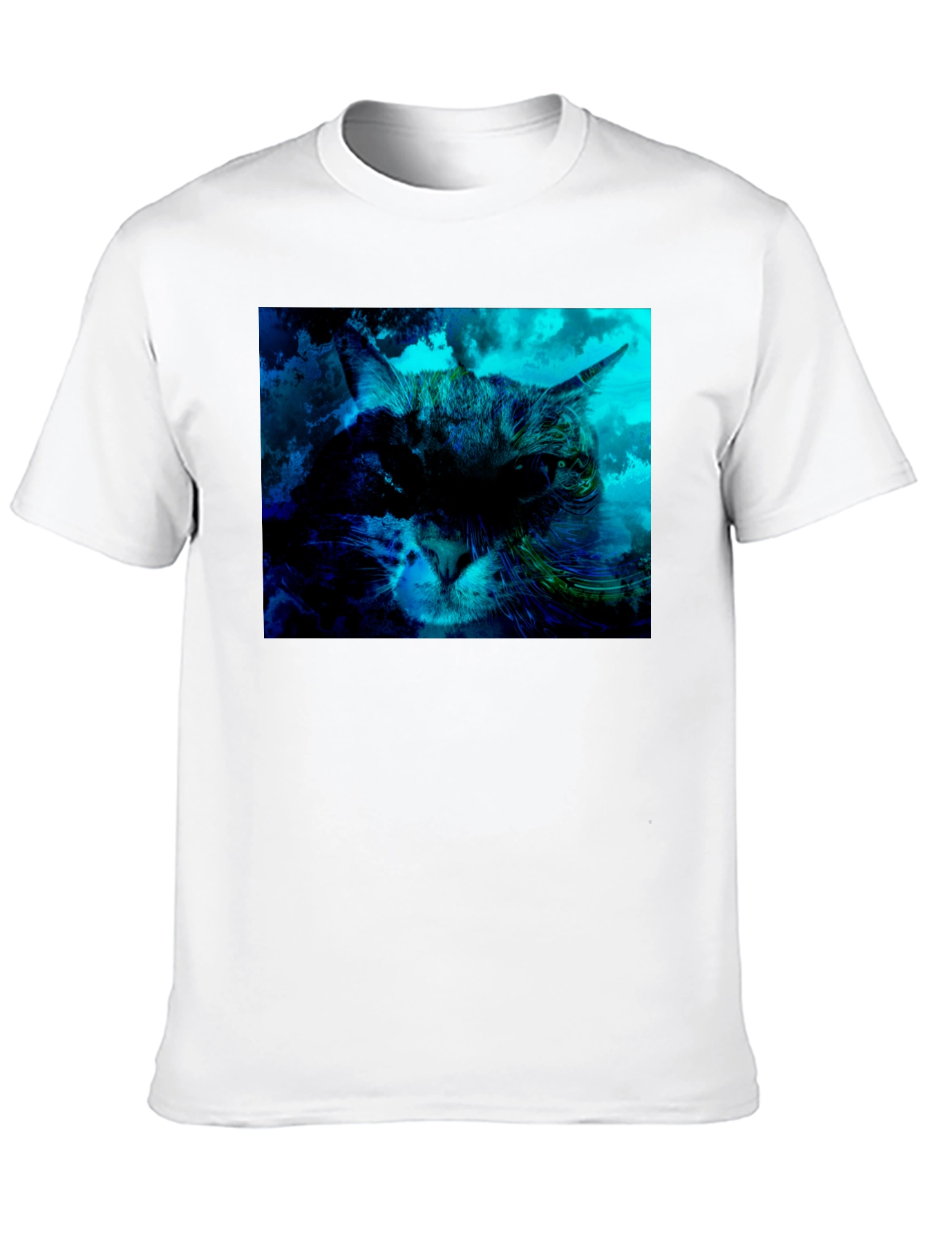 Cat Graphic T-Shirt - Black