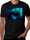 Cat Graphic T-Shirt - Black