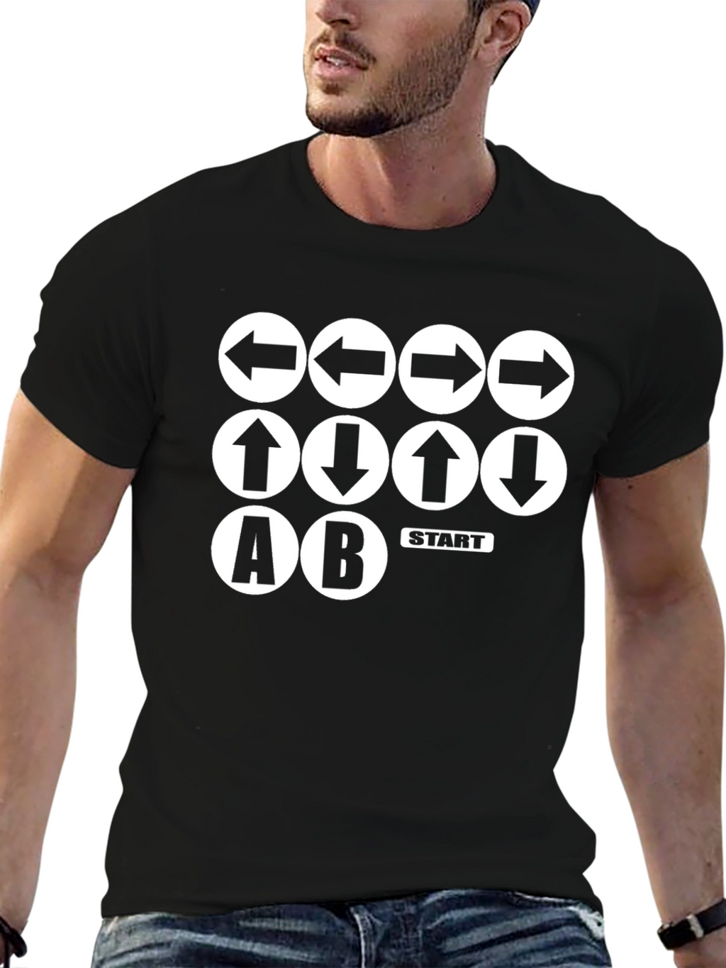 Konami Code T-Shirt - Gamer Secret Black Tee