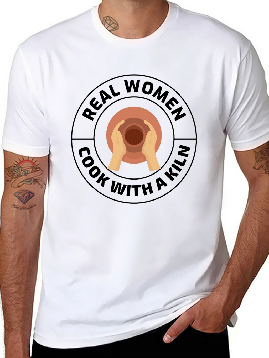 Real Women Cook With Kiln Black T-Shirt