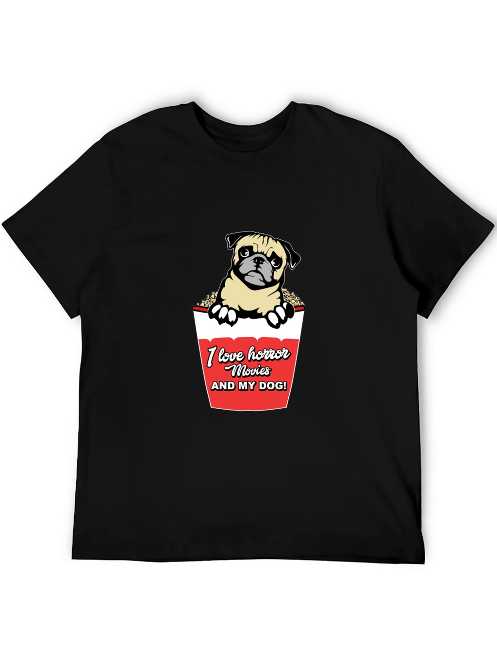 Horror Movie Dog Lover Graphic Tee