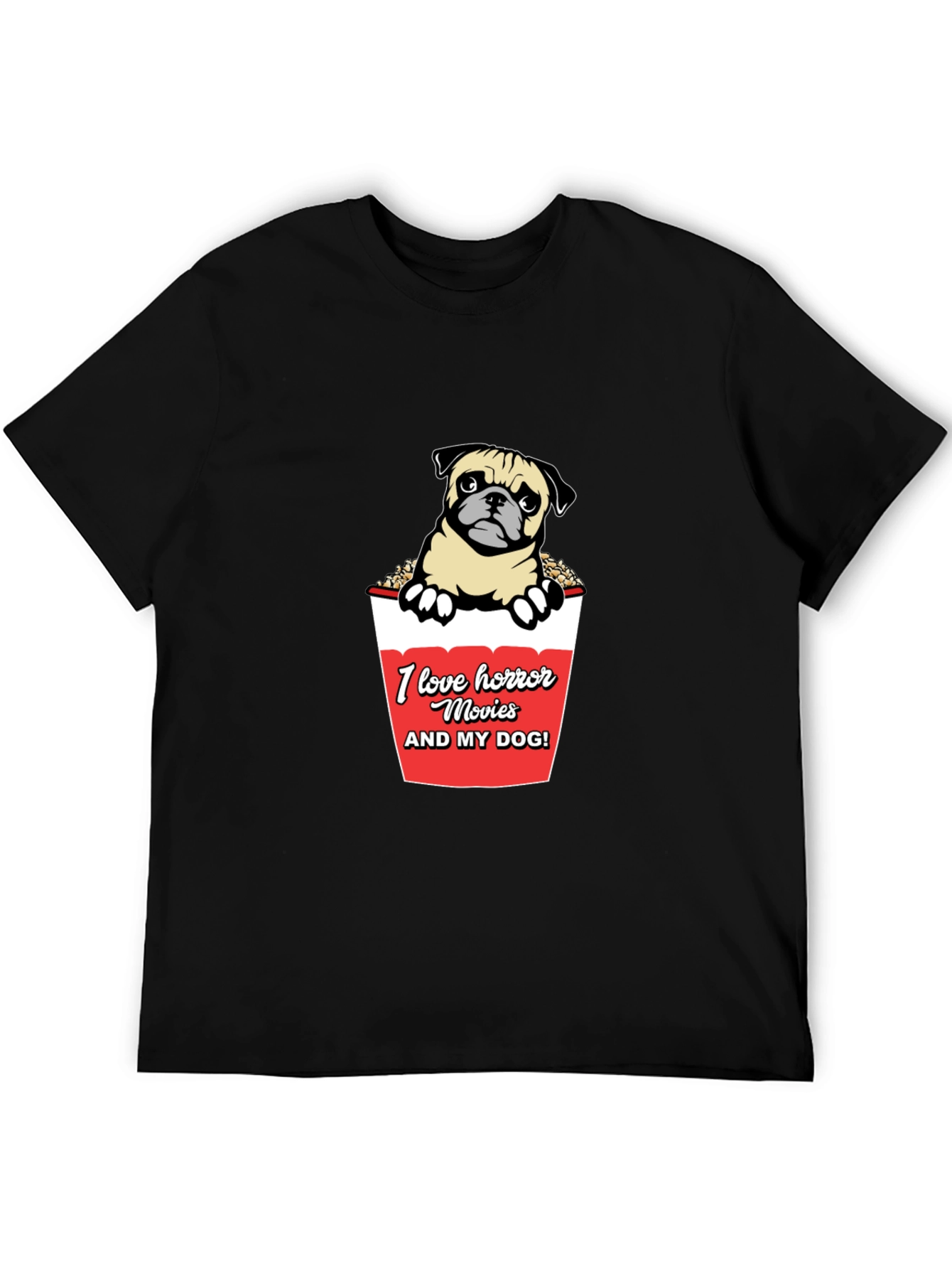 Horror Movie Dog Lover Graphic Tee