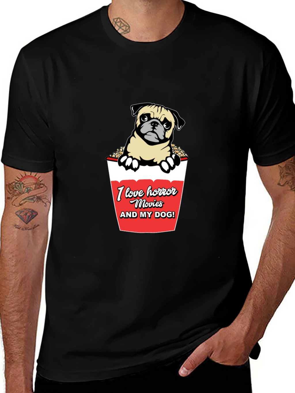 Horror Movie Dog Lover Graphic Tee