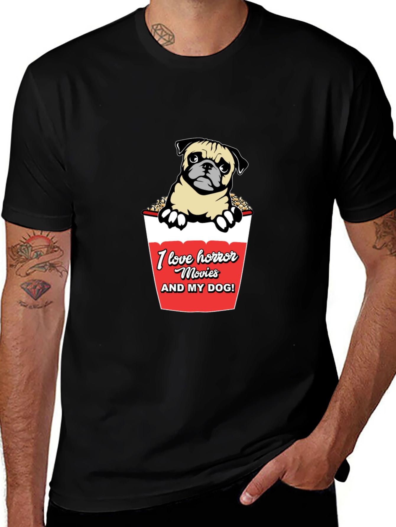 Horror Movie Dog Lover Graphic Tee