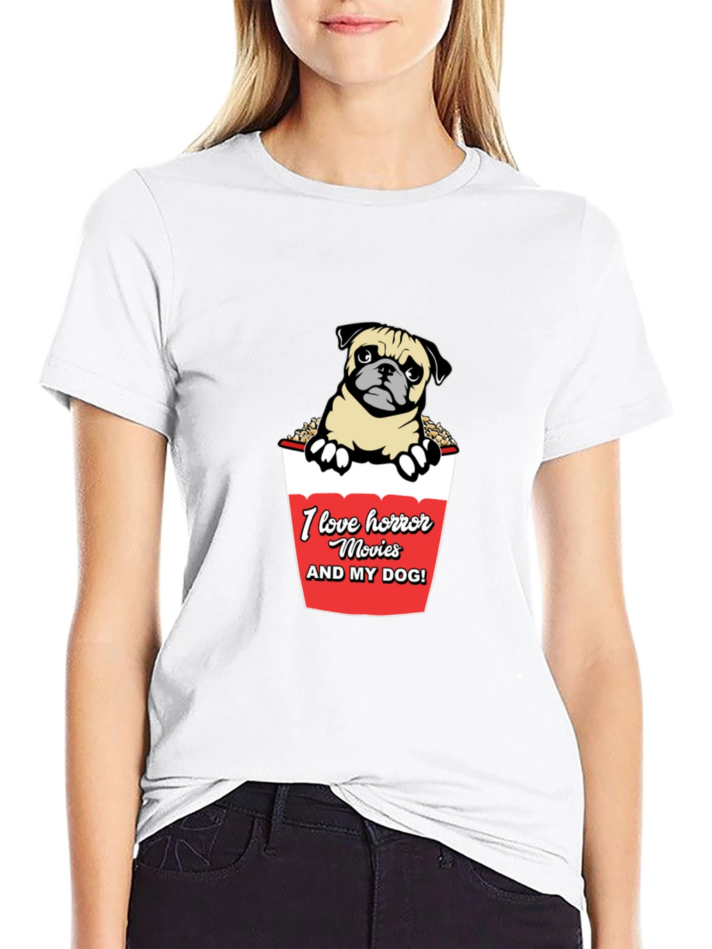 Horror Movie Dog Lover Graphic Tee