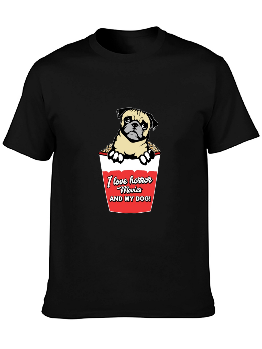 Horror Movie Dog Lover Graphic Tee