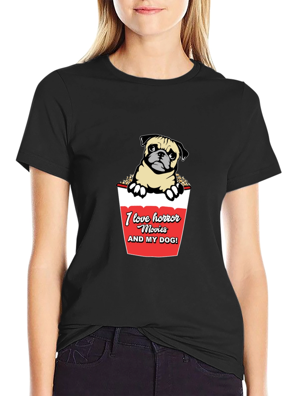 Horror Movie Dog Lover Graphic Tee