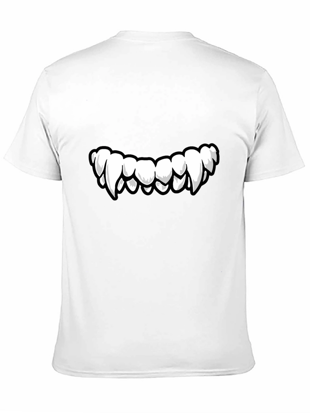 Monster Teeth Graphic Print Black T-Shirt