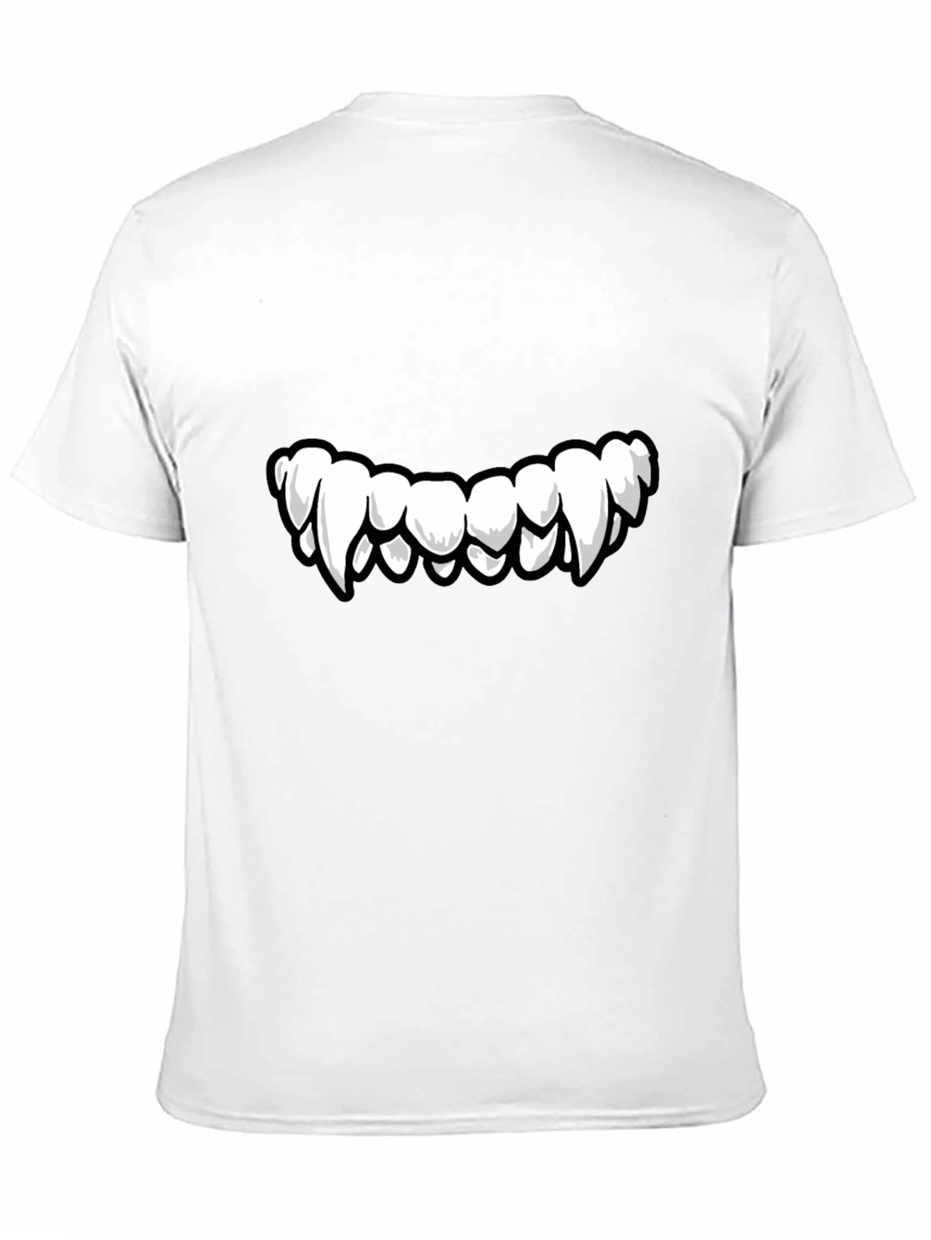 Monster Teeth Graphic Print Black T-Shirt