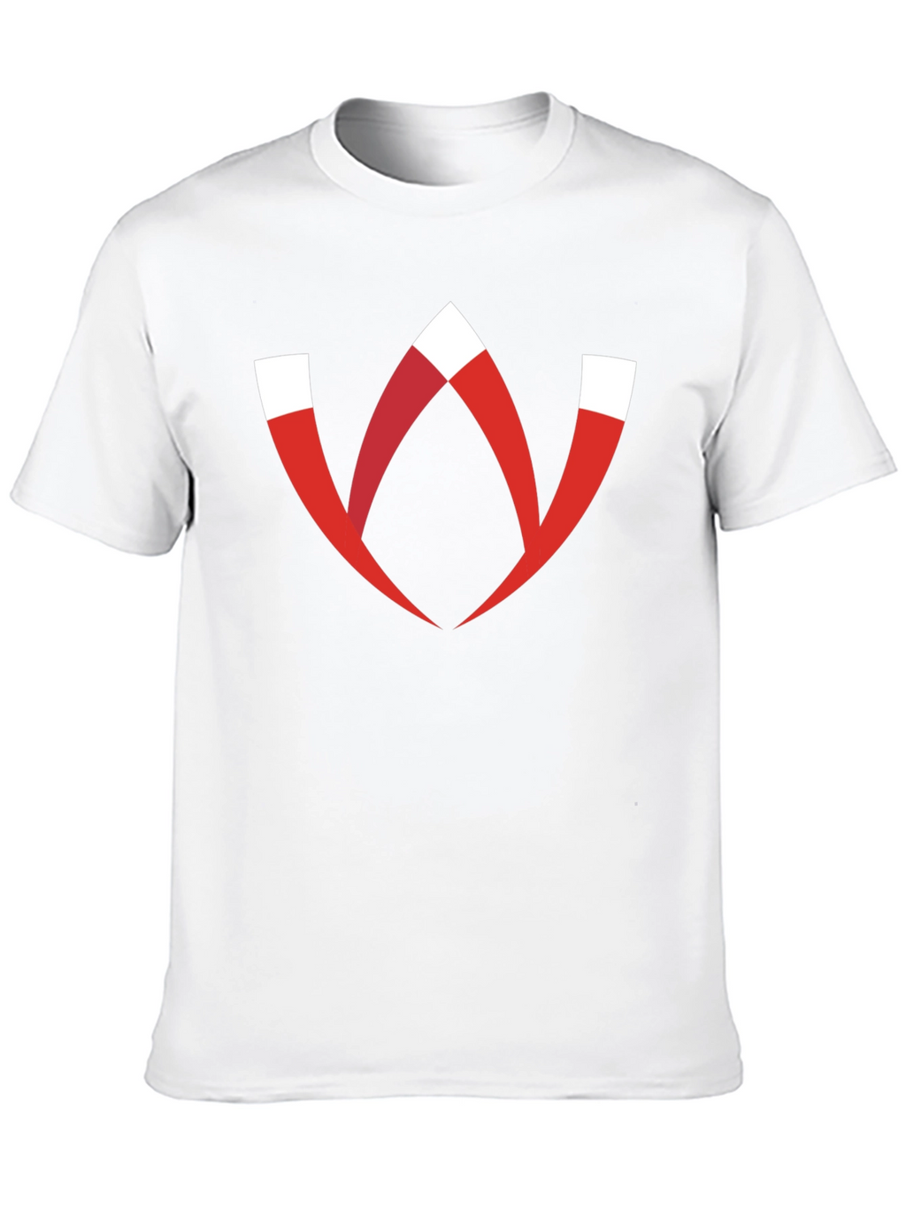 Modern Graphic Tee - Red W Logo Black T-Shirt