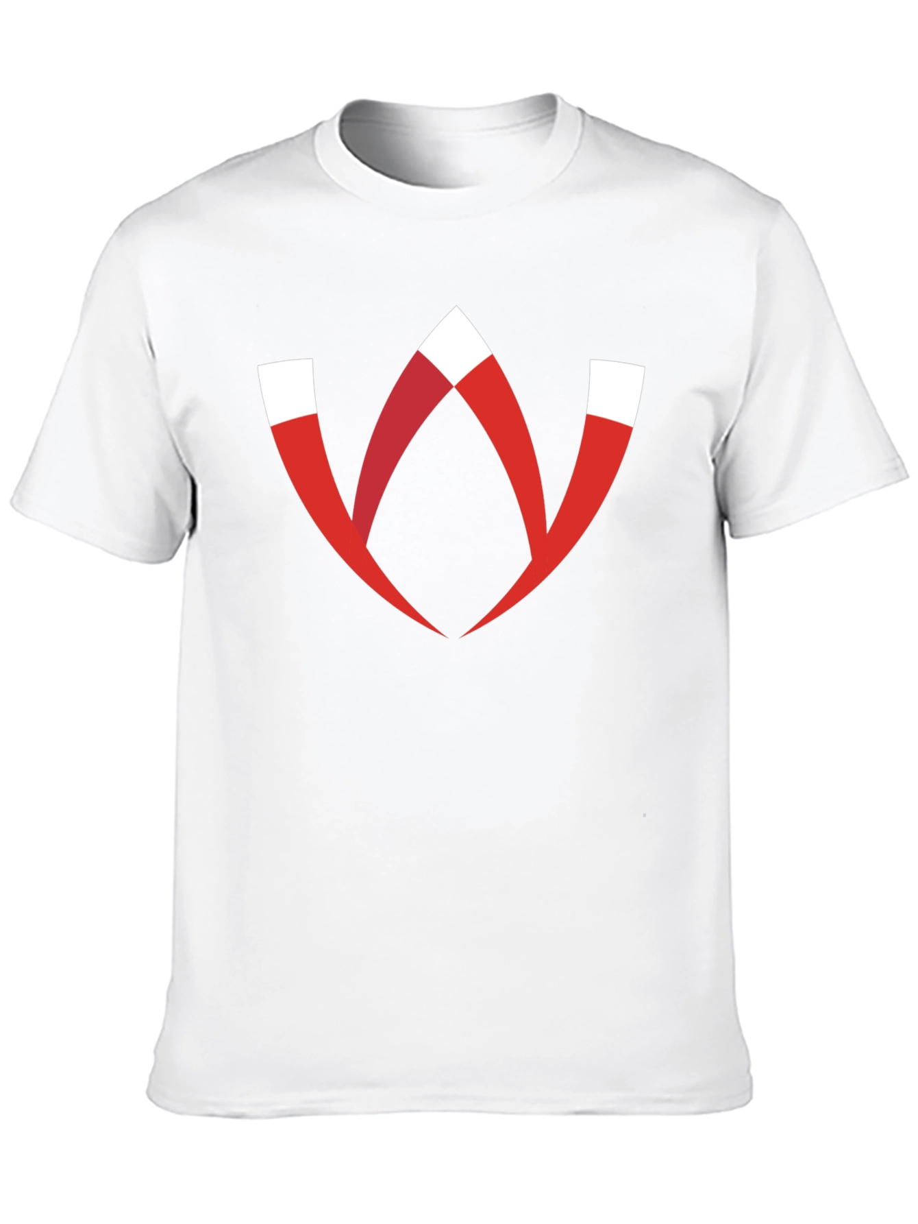 Modern Graphic Tee - Red W Logo Black T-Shirt