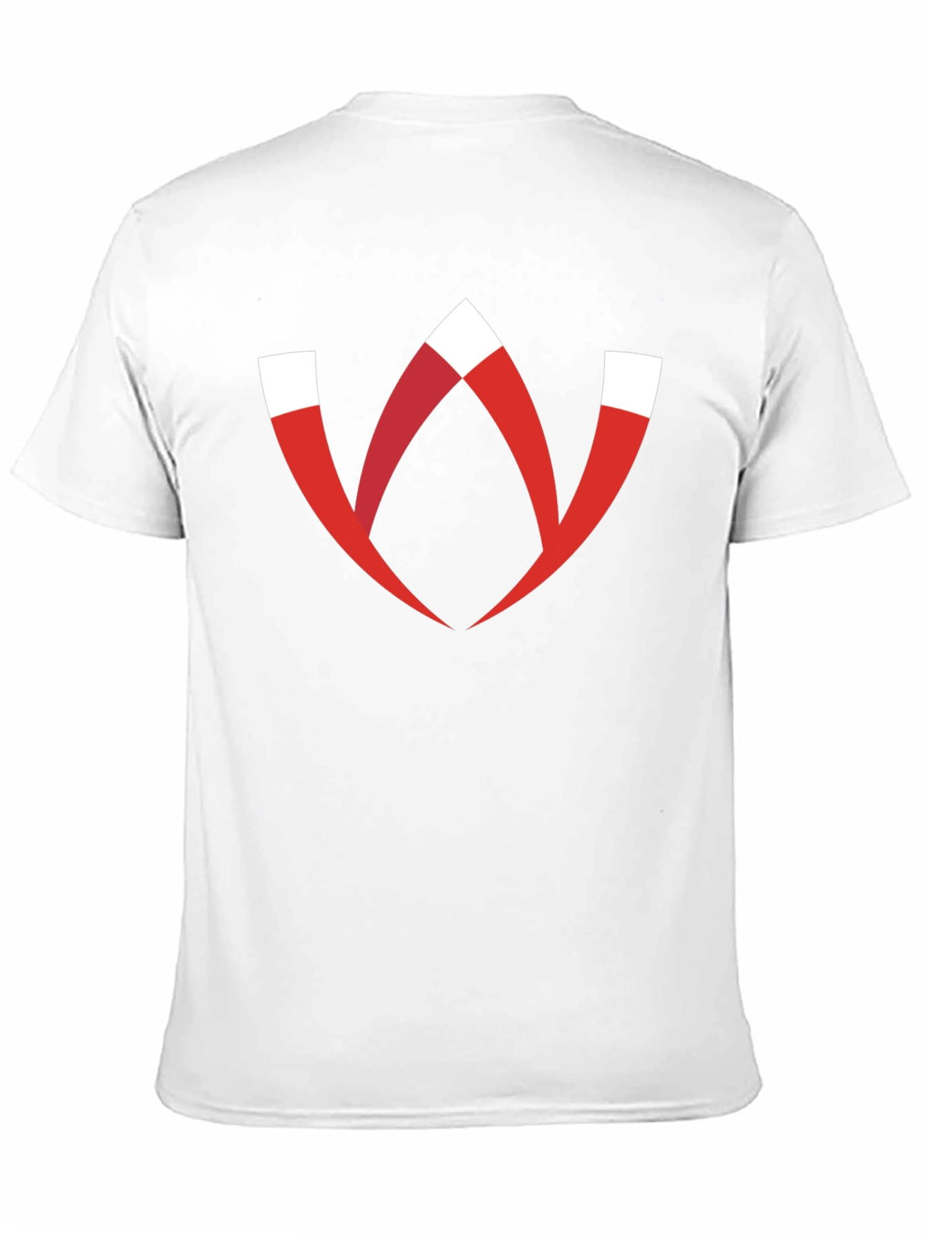 Modern Graphic Tee - Red W Logo Black T-Shirt