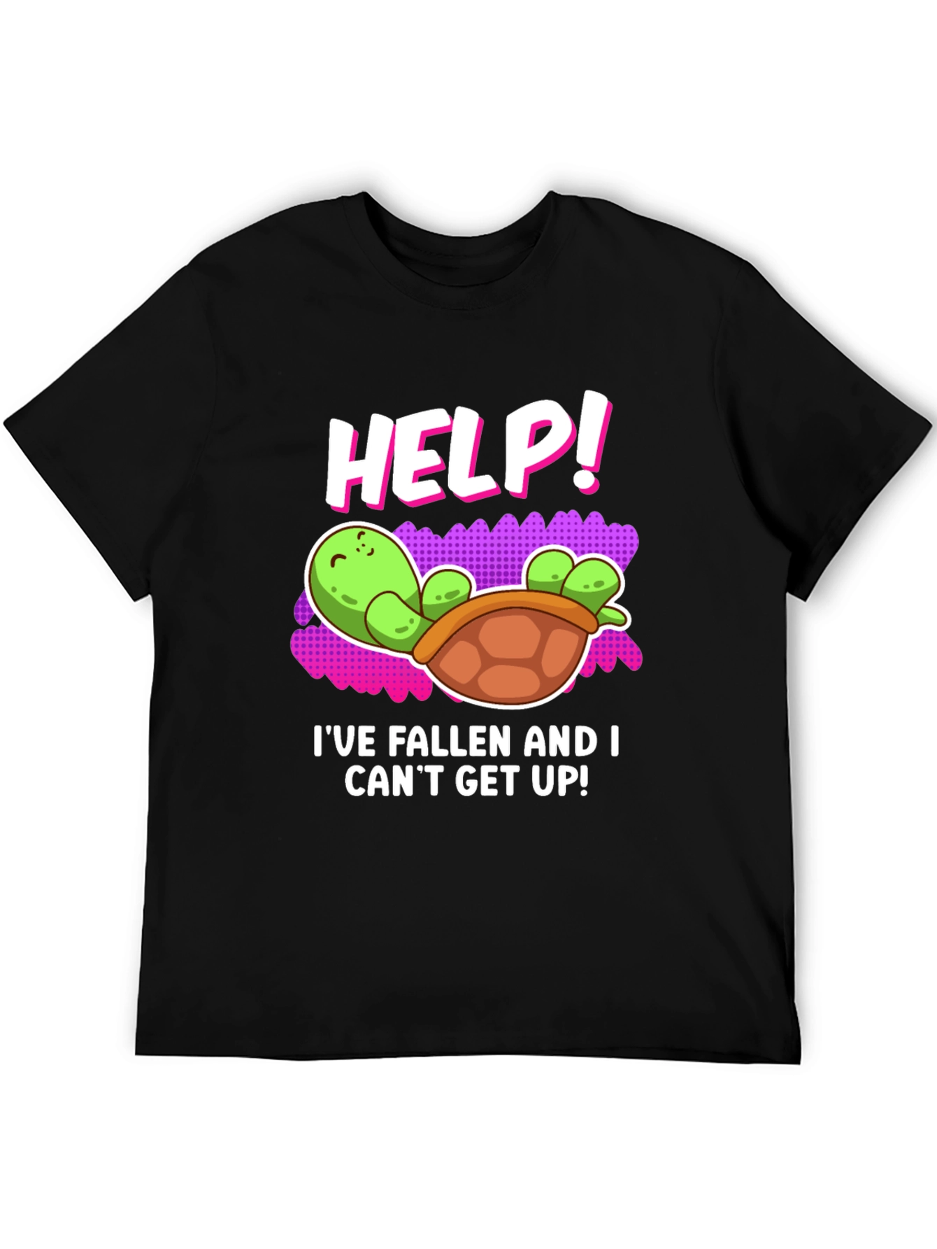 Help! Turtle T-Shirt - Funny Fallen Turtle Design