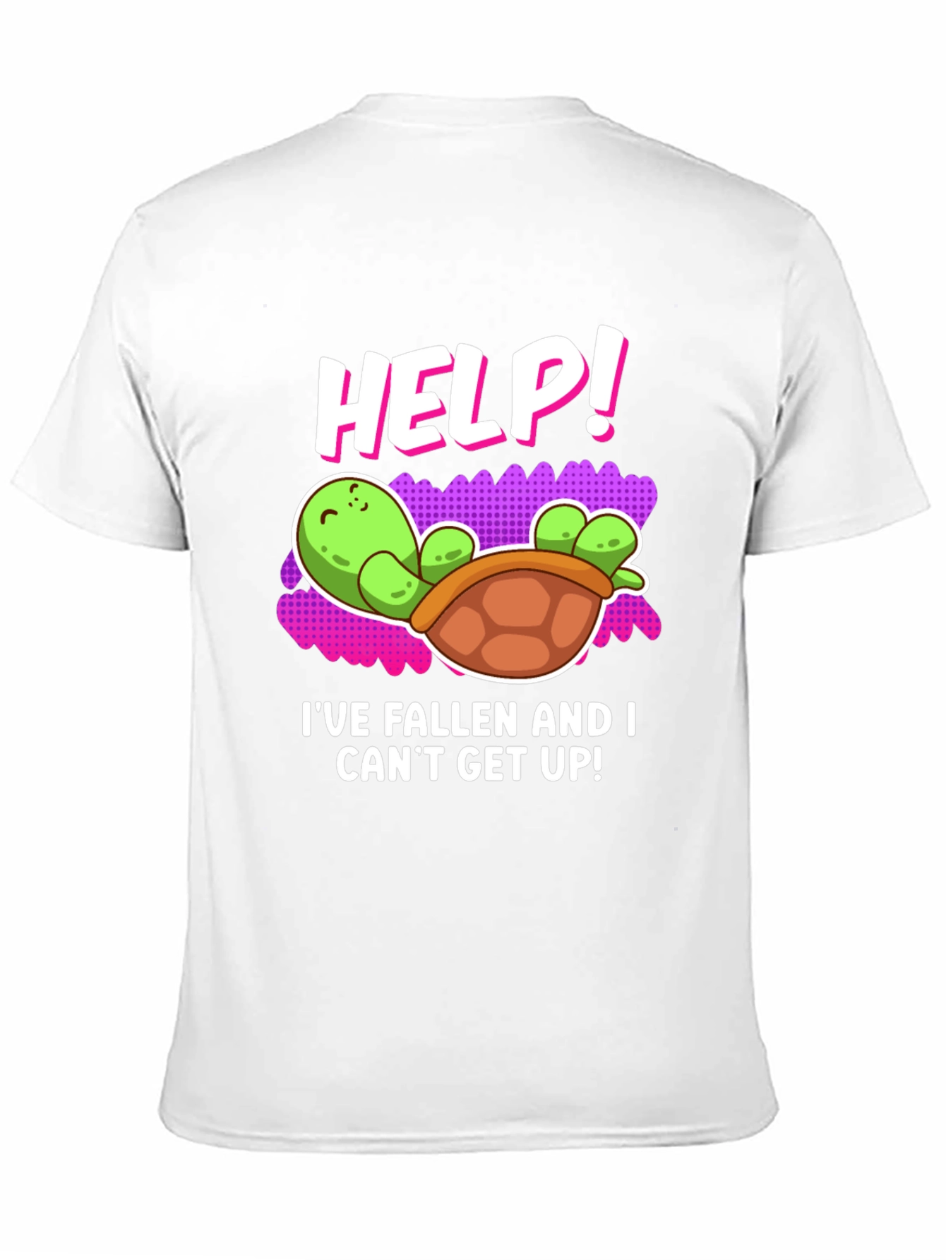 Help! Turtle T-Shirt - Funny Fallen Turtle Design